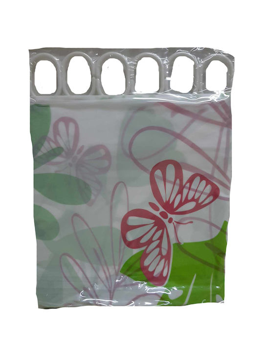 ForHome Butterfly Shower Curtain Fabric 180x180cm