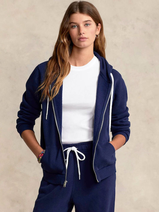 Ralph Lauren Women's Hooded Fleece Sweatshirt Blue