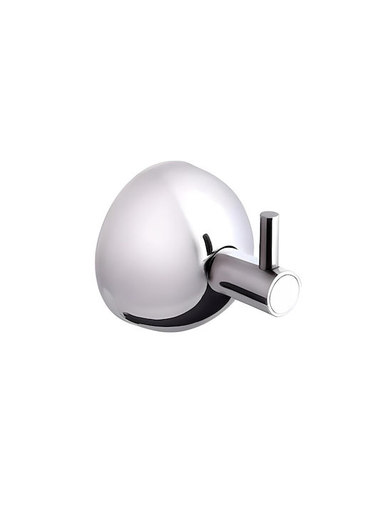 Kapitan Single Wall-Mounted Bathroom Hook ​4.5x4.5cm Inox Silver