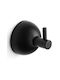 Kapitan Άγκιστρο Μπάνιου Μονό με Βίδες ​4.5x4.5cm Inox Μαύρο