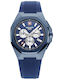 Swiss Alpine Military by Grovana Ανδρικό Ρολόι 42mm Χρονογράφος Μπαταρίας με Μπλε Καουτσούκ Λουράκι