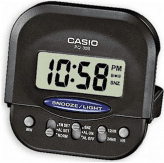 Casio Digitaler Tischuhr mit Wecker PQ-30-1EF