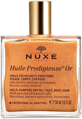 Nuxe Huile Prodigieuse OR Ξηρό Λάδι Σώματος με Λάμψη για Πρόσωπο, Μαλλιά και Σώμα 50ml
