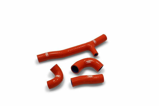 Samco Sport Set of Motorcycle Engine Hoses 4 Pieces Silicone OEM Design KTM-113 KTM EXC 300 TPI 20-23 KTM EXC 250 TPI 20-23 Orange