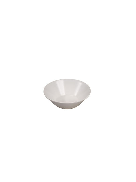 e-exoplismos Mat Serving Bowl Round Porcelain White with Diameter 15.4cm 24 Pieces