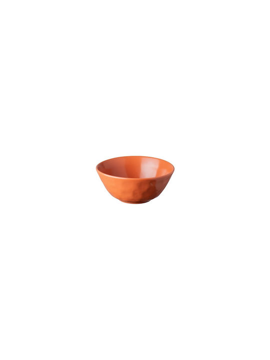 Lukanda Serving Bowl Round made of Porcelain Orange with Diameter 15cm 6pcs