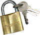 Bronze Padlock Brass with Key 30mm 1pcs