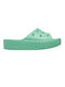 Crocs Slides με Πλατφόρμα σε Πράσινο Χρώμα