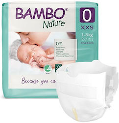 Bambo Nature Scutece cu bandă adezivă Nr. 0 pentru 1-3 kgkg 24buc