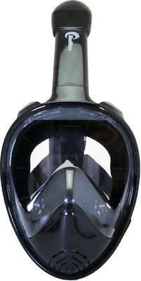 Bluewave Masca de scufundare Silicon Full Face cu tub de respirație în culoarea Negru