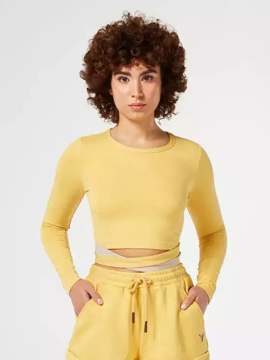 Squatwolf Women's Blouse Long Sleeve Yellow