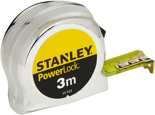 Stanley Powerlock Banda de măsurat cu resetare automată 19mm x 3m