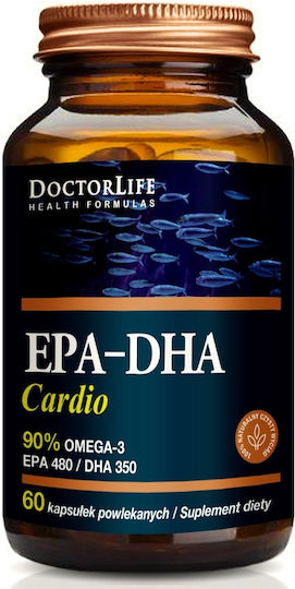 Doctor Life Epa-dha Cardio 90% Ulei de pește 250mg 3gr 60 capace Unflavoured