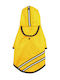 Nobleza Yellow Waterproof Dog Coat with Hood with 30cm Back Length