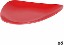 7308272 Round Plate Pot Red 31x31cm