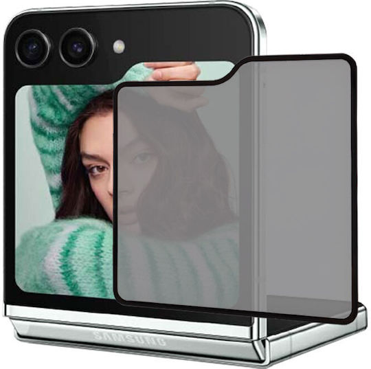 Idol 1991 5 0.3mm Privacy Tempered Glass Μαύρο (Samsung Z Flip 5)