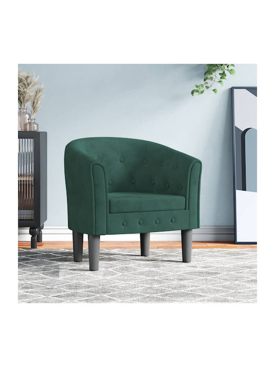 Фотьойл Кадифен Dark Green 70x56x68см