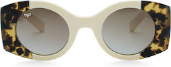 OJO Sunglasses Γυαλιά Ηλίου Λευκά με Κοκκάλινο Σκελετό