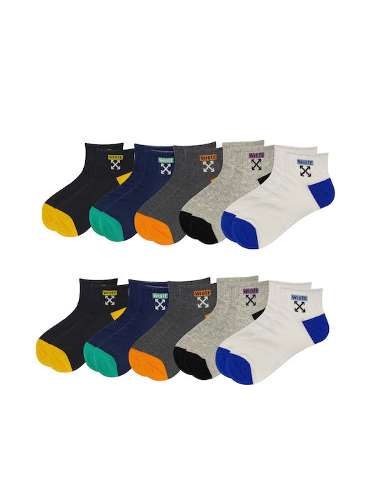 Yongtailong Electronic Men's Socks Black/Blue/Grey/White 10Pack