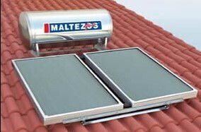 Maltezos Rf Solar-Warmwasserbereiter 200Es Glas Doppelte Energie 2.6qm Dachziegel Auswahl