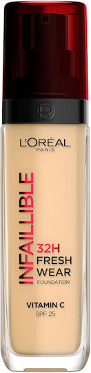 L'Oreal Paris Infaillible 32H Fresh Wear Liquid Foundation SPF25 130 Beige Peau 30ml