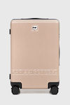 Karl Lagerfeld Travel Suitcase Beige with 4 Wheels