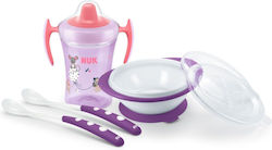 Nuk Feeding Set made of Plastic with Non-Slip Base Multicolour 4pcs for 6+ months