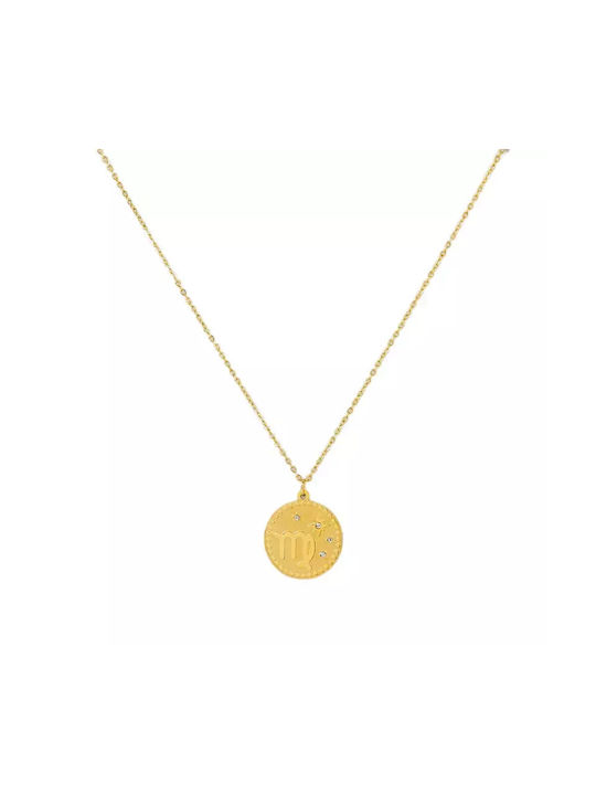 Necklace Zodiac Sign Gold Plated Virgo