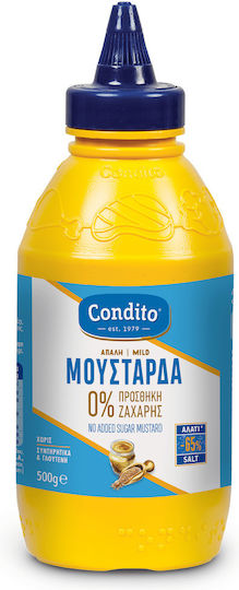 Condito Μουστάρδα Χωρίς Ζάχαρη & 65% Λιγότερο Αλάτι 500gr