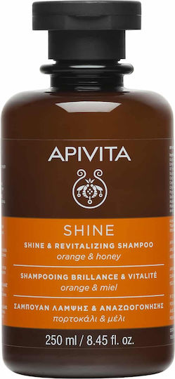 Apivita Shine & Revitalizing Orange Honey Σαμπουάν Αναδόμησης/Θρέψης για Όλους τους Τύπους Μαλλιών 250ml