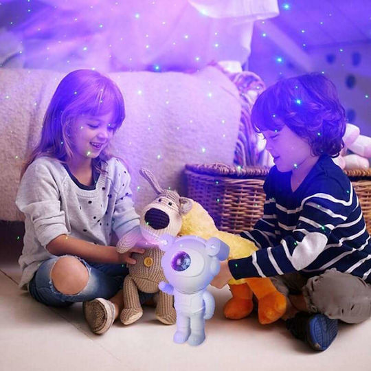 Lumini LED Rotativ Lampă de proiecție pentru copii Astronaut cu Schimbări de Culori Alb