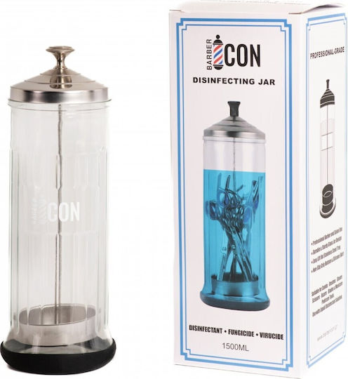 Barber Icon Контейнер за дезинфекция за фризьорски салон 1.5LT