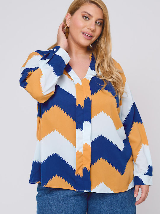 Women's Blouse Long Sleeve Blue