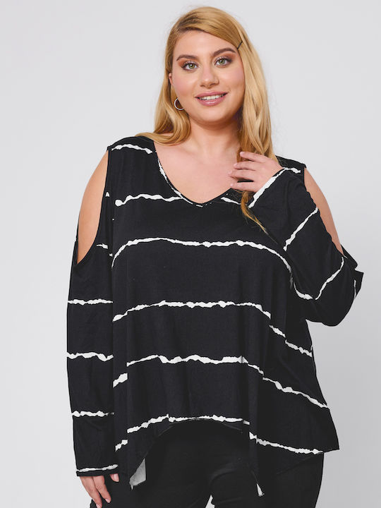 Damen Bluse Ärmellos Schwarz