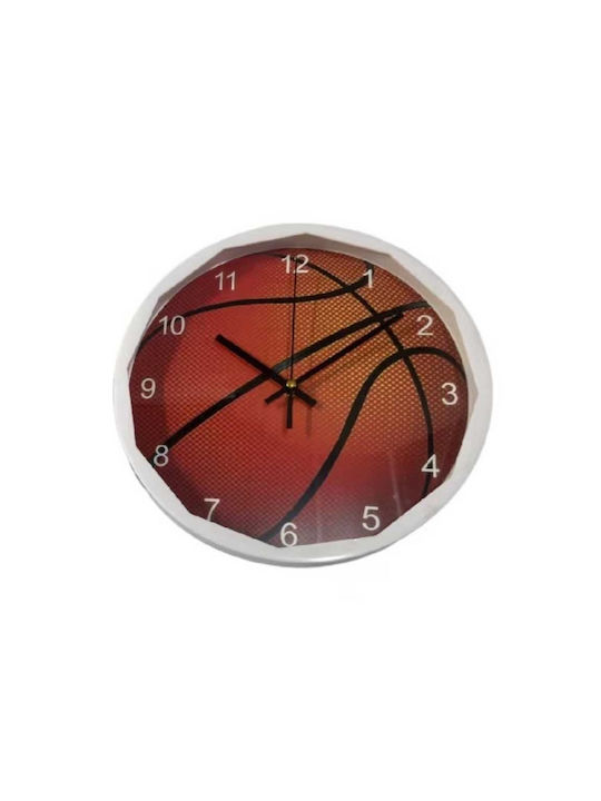 Wall Clock Plastic White Ø30cm