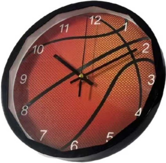 Wall Clock Plastic Black Ø30cm