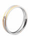 Akzent Ring Small Wedding Band made of Steel Gold Plated