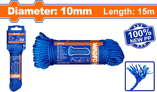 Wadfow Σχοινί Διαμέτρου 10mm με Μήκος 15m