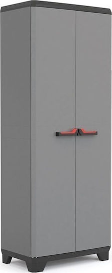 Δίφυλλη Ντουλάπα Quadra Πλαστική με 3 Ράφια 68x39x166εκ.