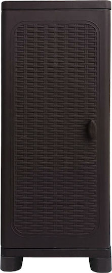 Einzeltür Außenschrank Commodore Three Kunststoff mit 2 Regalen Für kleine Räume 35x44x91cm