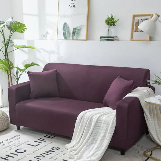 Husă Elastică Canapea cu două locuri Violet 1buc LV6372030