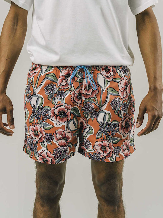 Brava Men's Swimwear Shorts RED with Patterns
