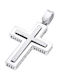 JewelStories Men's White Gold Cross 14K