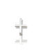 Mentzos Men's White Gold Cross 18K