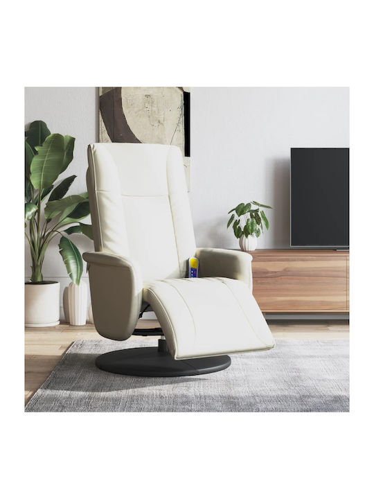 Πολυθρόνα Relax Massage με Υποπόδιο από Δερματί...