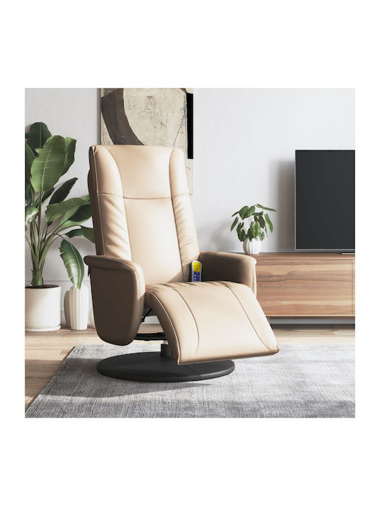 Πολυθρόνα Relax Massage με Υποπόδιο από Δερματί...