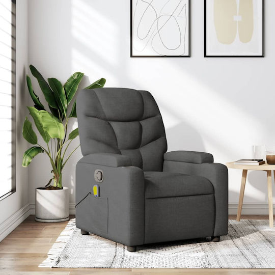 Relaxsessel Friseurwaschbecken mit Fußhocker Dark Grey 74x89x100cm