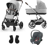 Cybex Balios S Lux Verstellbar 3 in 1 Baby Kinderwagen Geeignet für Neugeborene Silver Frame Lava Grey