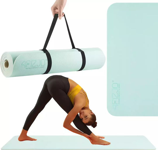 4FIZJO 4FIT150-Menta Trainingsmatte Gymnastikmatte Pilates Menta (183x61x1cm)