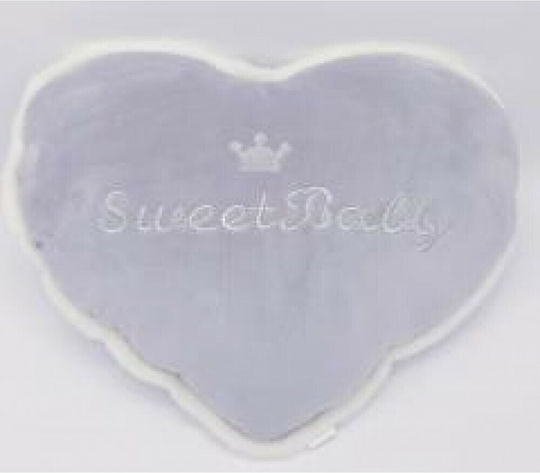 Natural Home Crib Decorative Pillow Sweet Baby Heart Gray